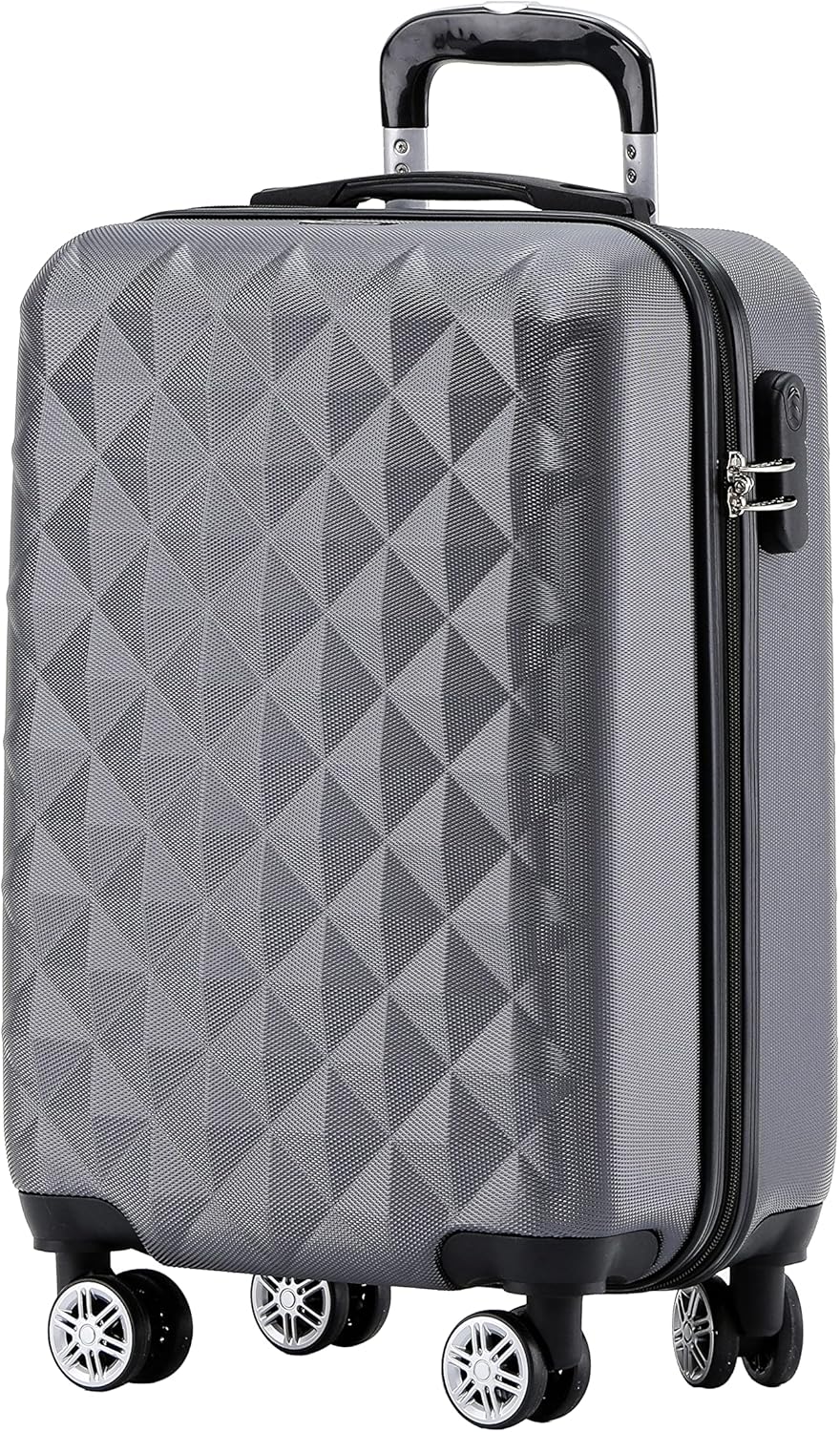 Hartschalen-Koffer mit Zahlenschloss, Business Grey, M
