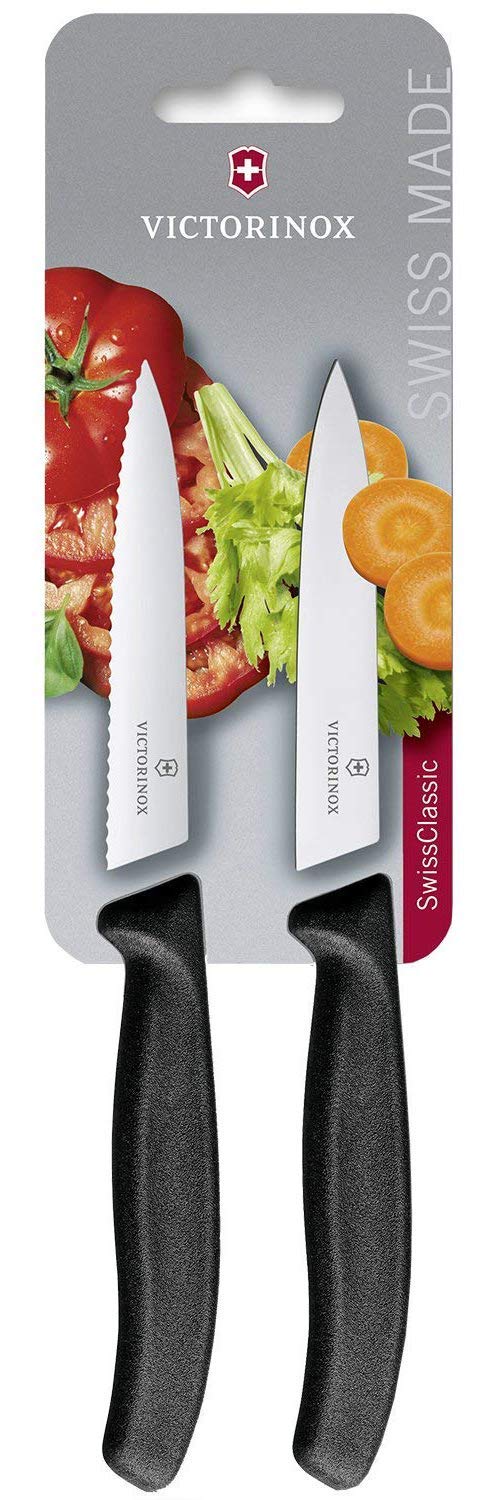 Swiss Classic Tomaten- und Gemüsemesser Set, Single Schwarz