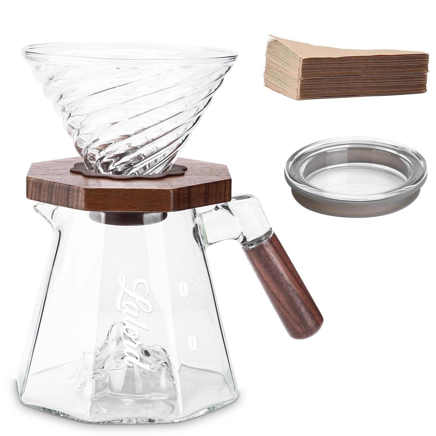 Pour Over Kaffeebereiter, B-600 ml Set