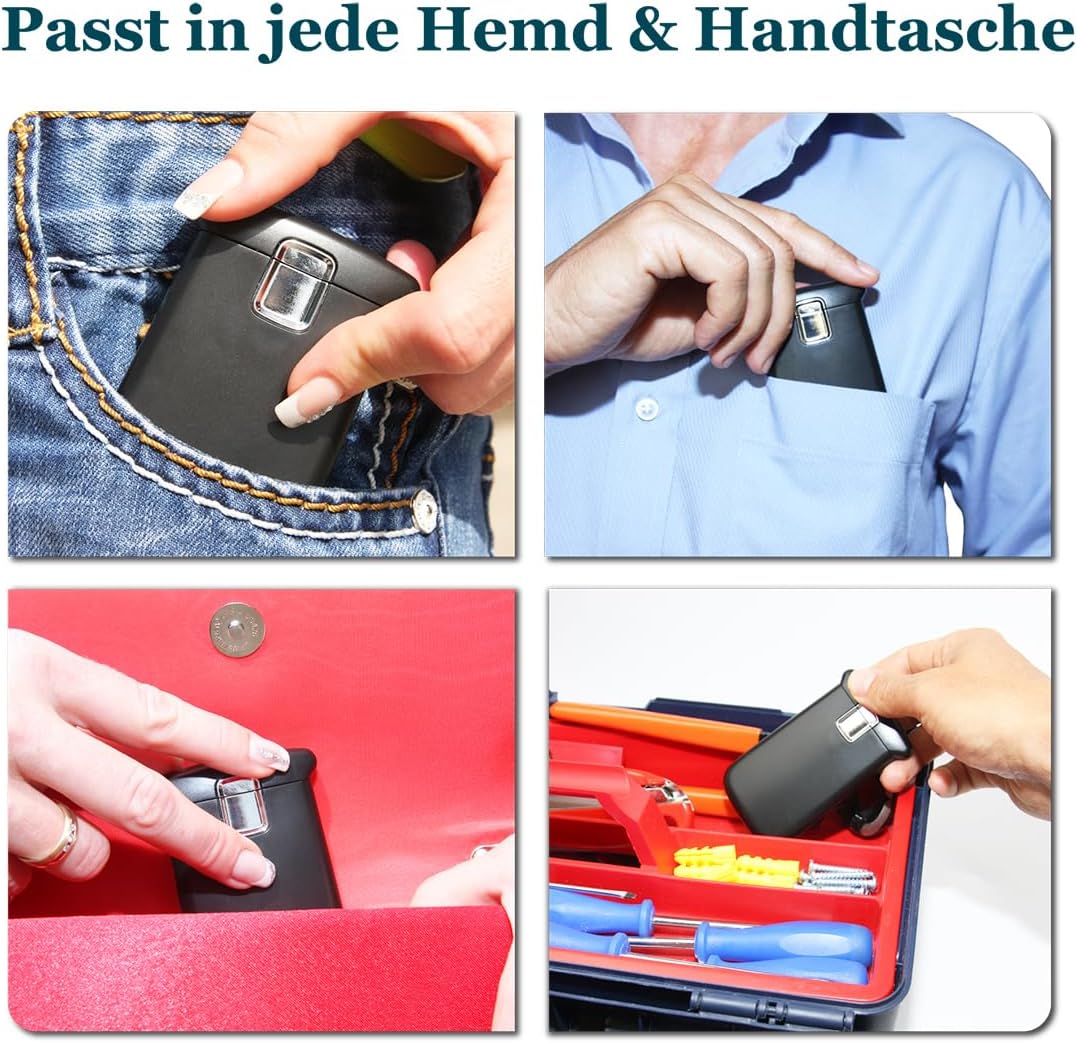 Taschenlupe mit LED-Licht, Jet Black