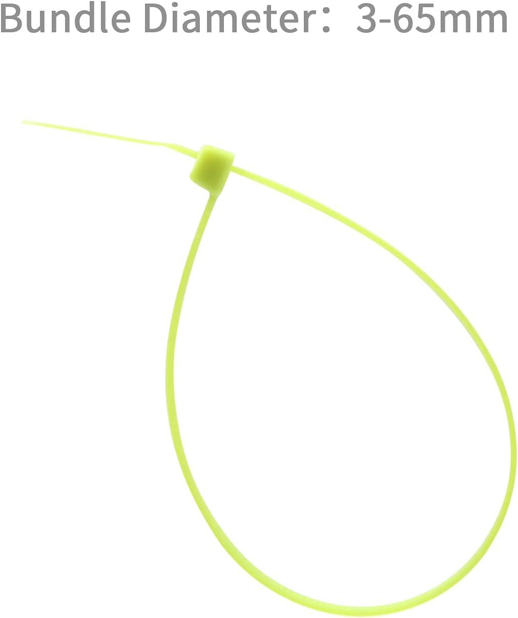 500 x selbstsichernde Kabelbinder, 250mm x 3.6mm / Apfelgrün