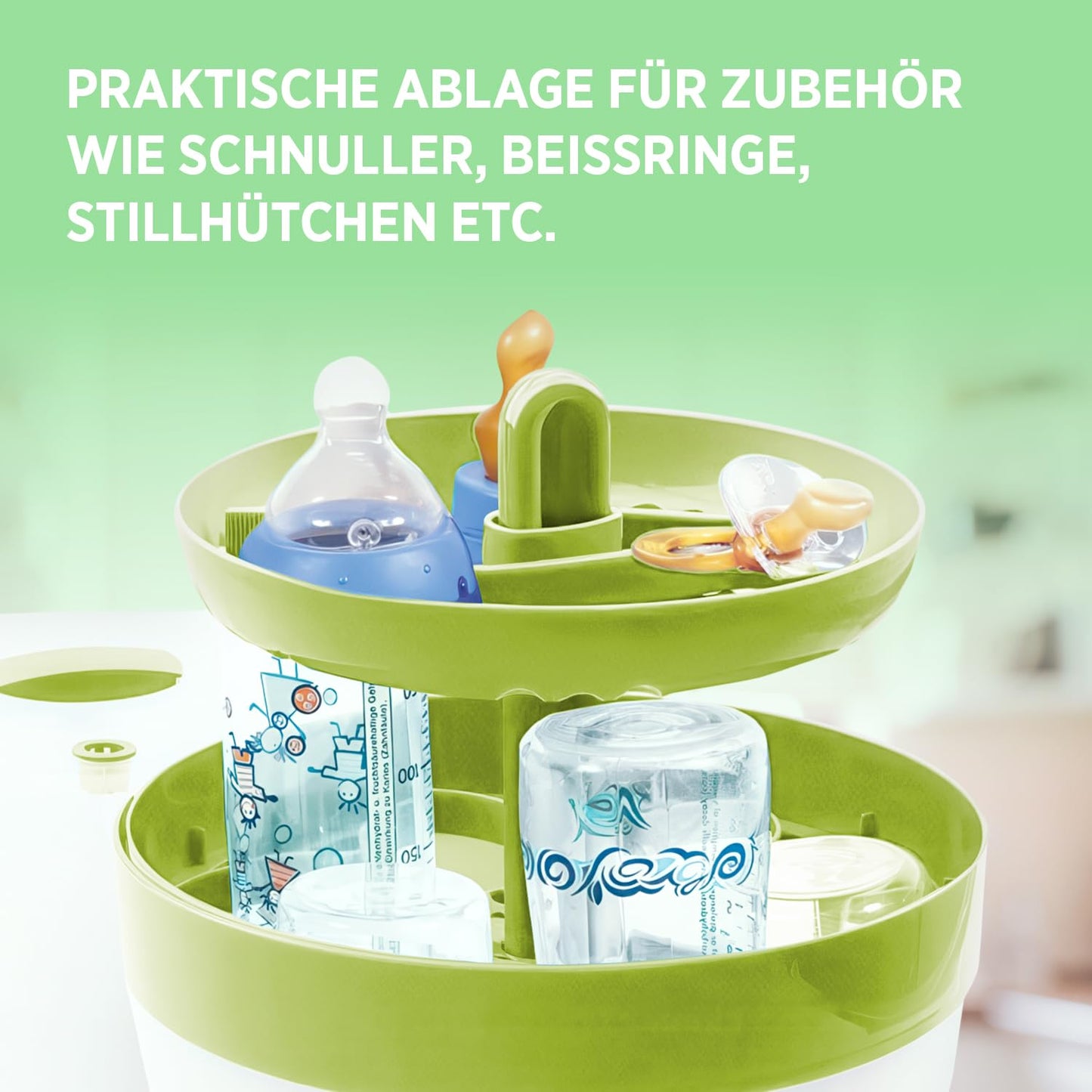 Sterilisator für Babyflaschen, Grün