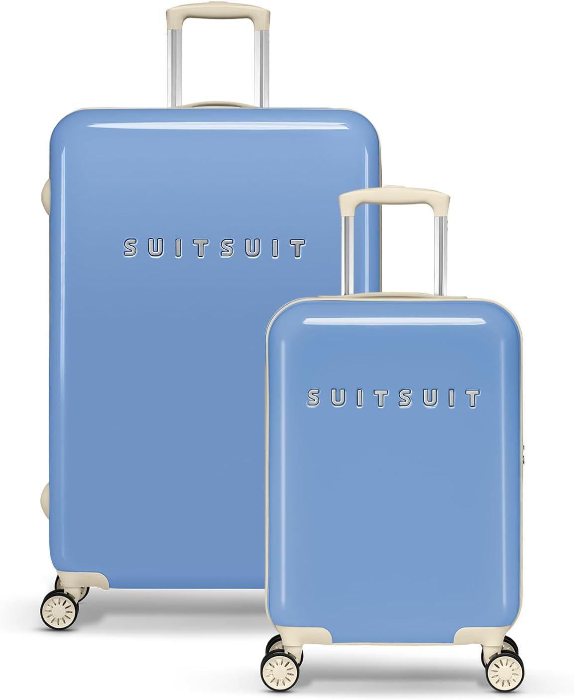 2er-Set Fabulous Fifties Koffer mit TSA-Schloss, Duo Set Alaska Blue