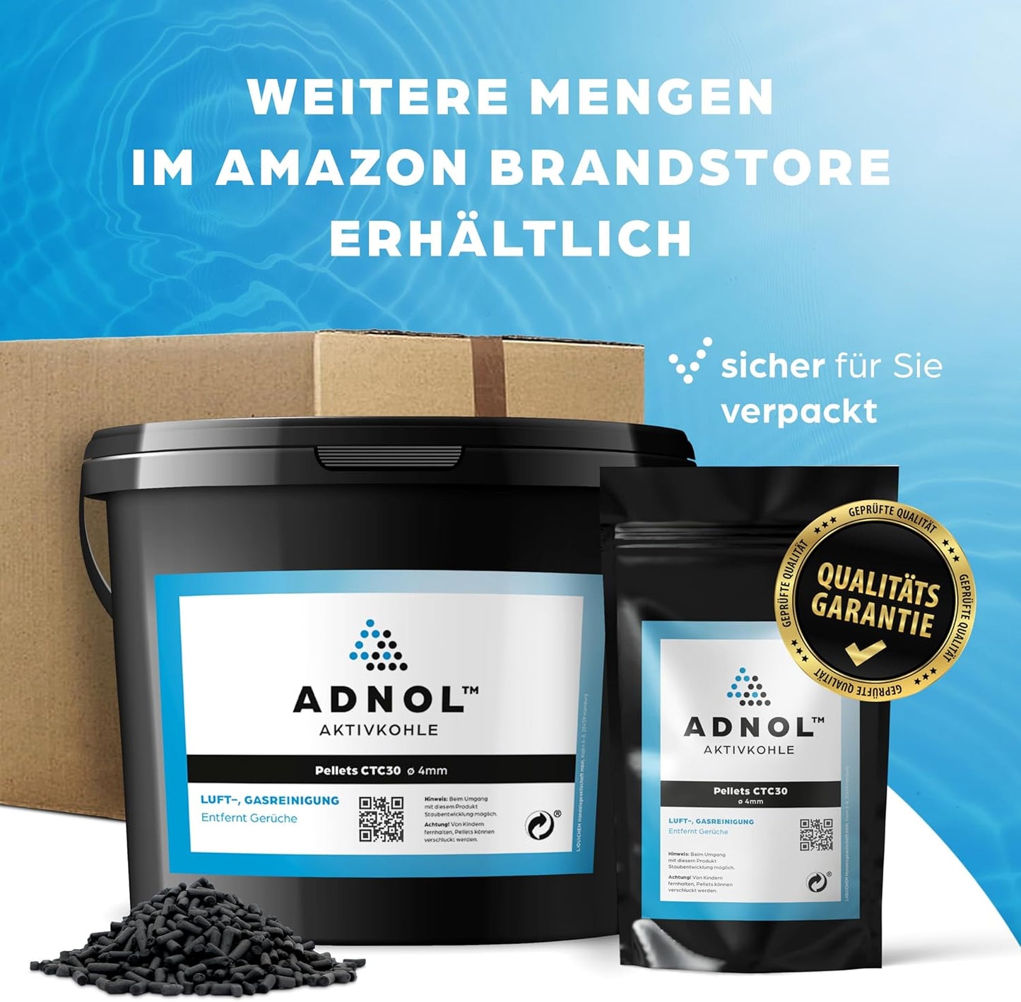 Aktivkohle Pellets für Luftreinigung, Ctc30 20 Liter