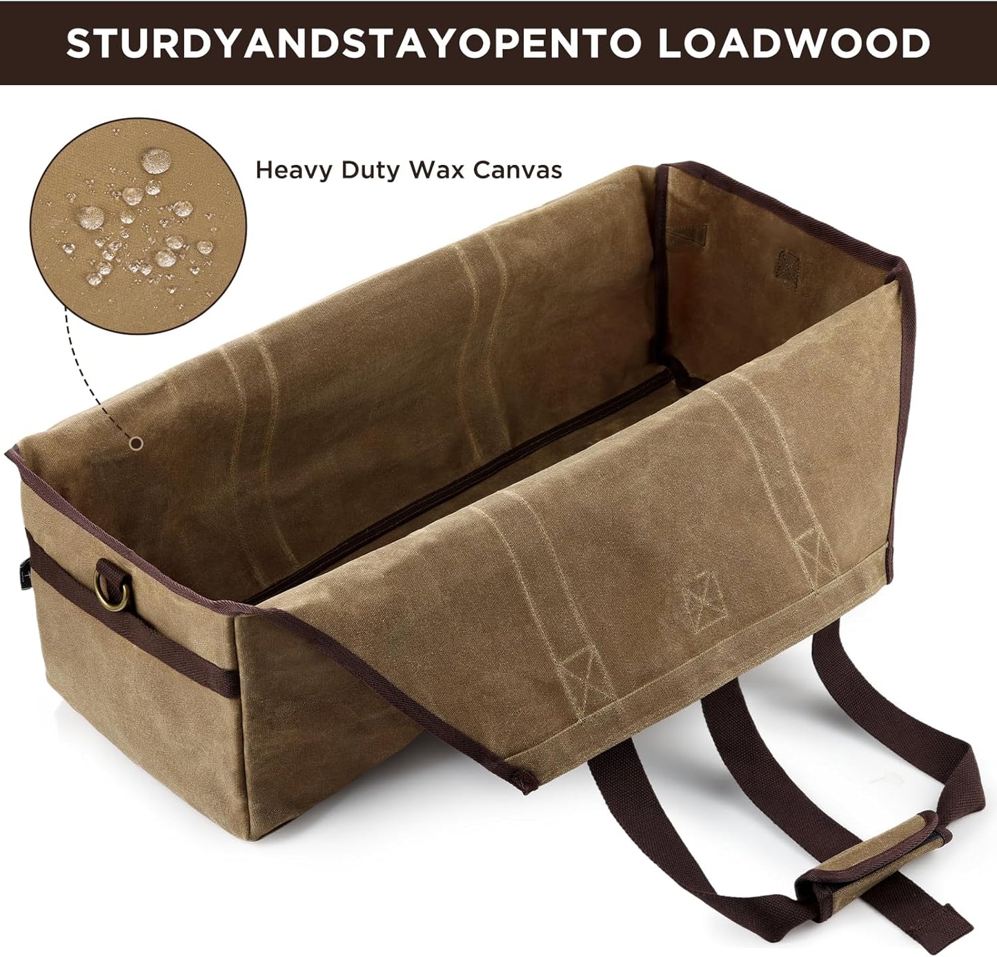 Wasserdichte Kaminholztasche, Khaki