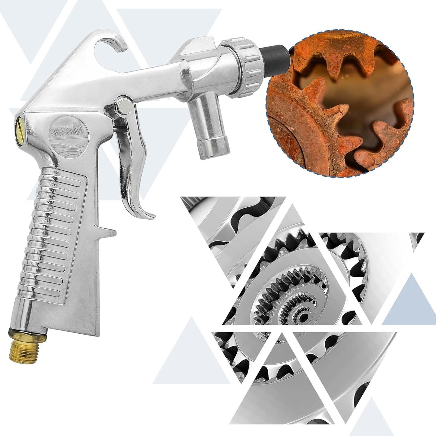 Sandstrahlpistole mit Zubehör