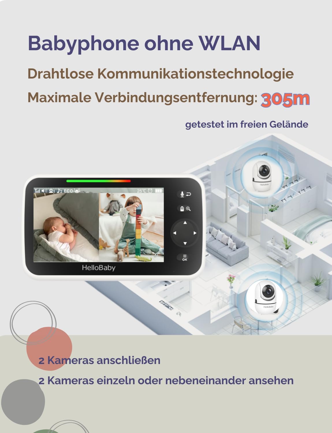 HB6550 Babyphone mit Kamera, HB6550