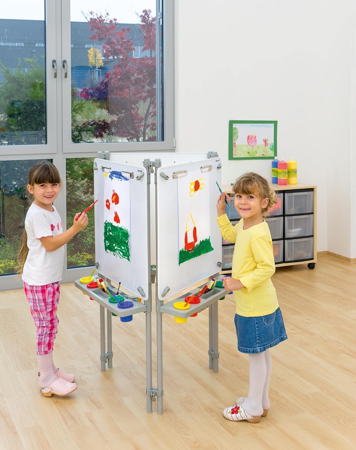 Magnetische Malwand mit 4-seitiger Malfläche, 4-seitig