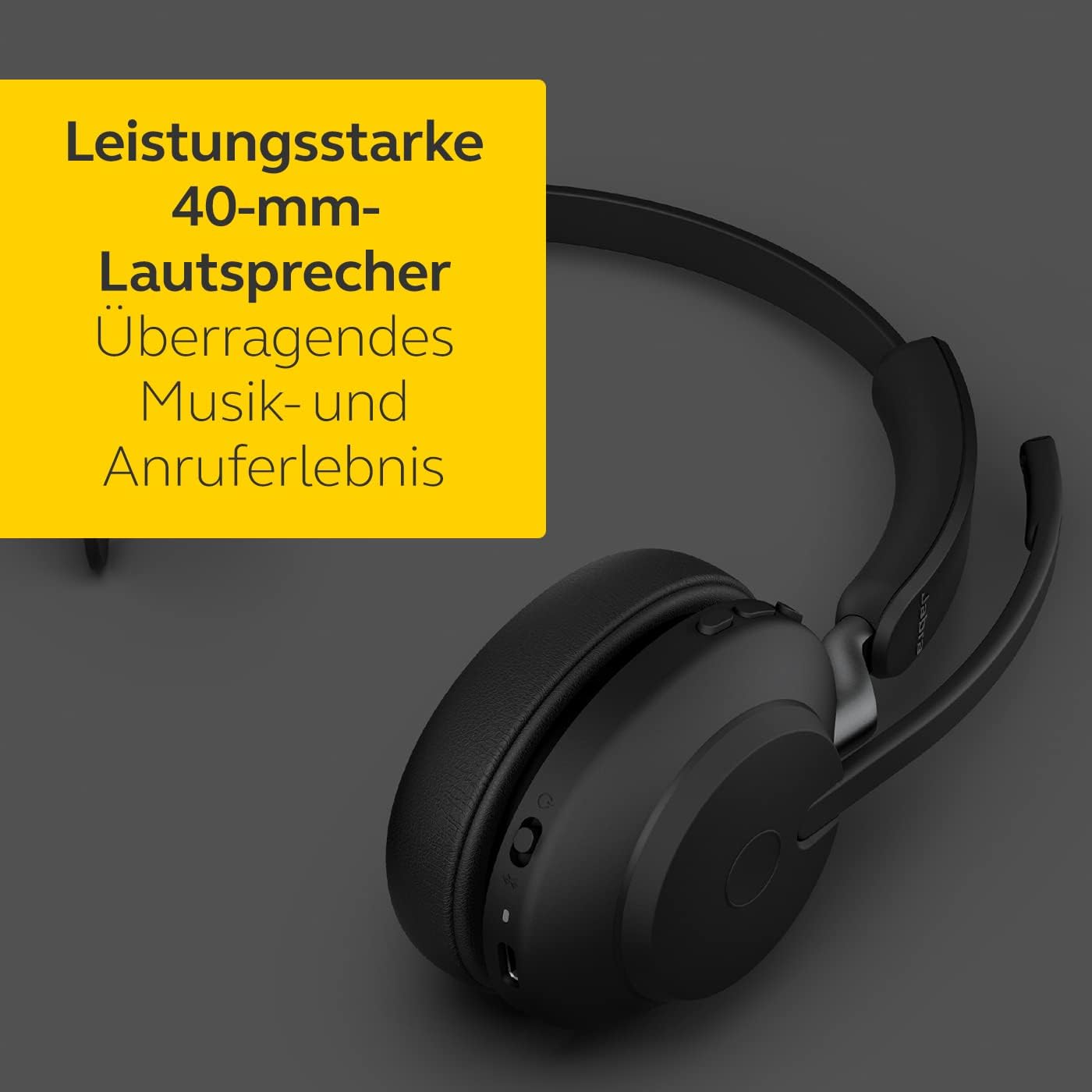 Evolve2 65 Mono-Headset mit Geräuschunterdrückung, USB-A dongle, Mono, Alle Plattformen, Schwarz