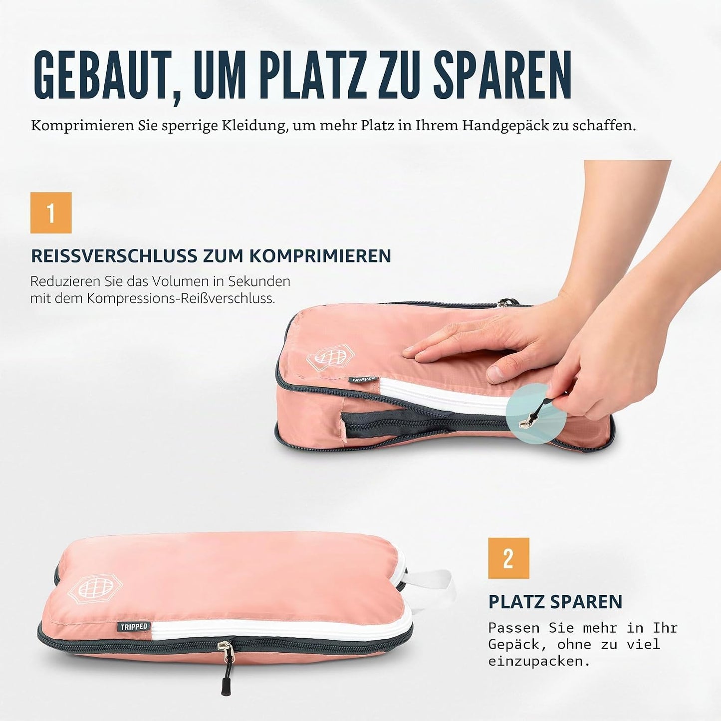 Kompressions-Packwürfel-Set, Dusty Rose 6Piece
