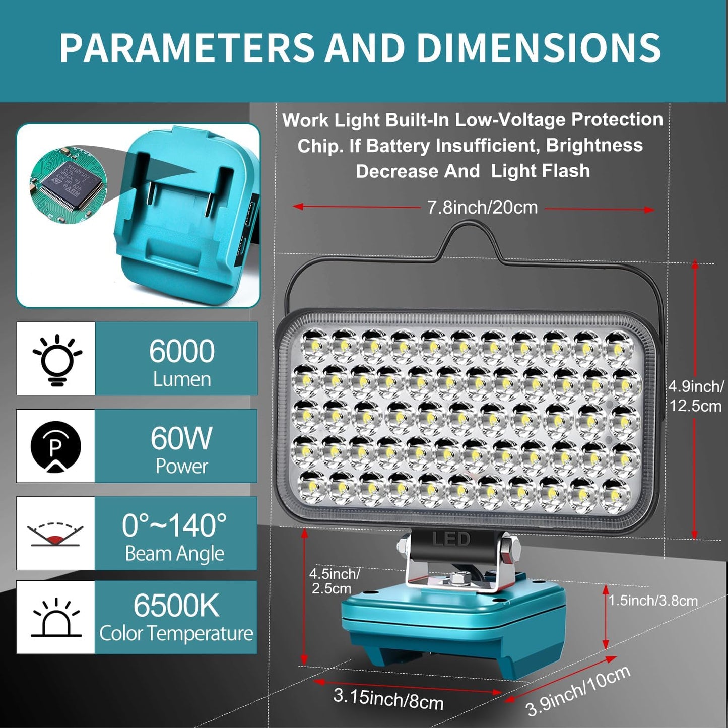 LED-Arbeitsleuchte, Mehrfarbig