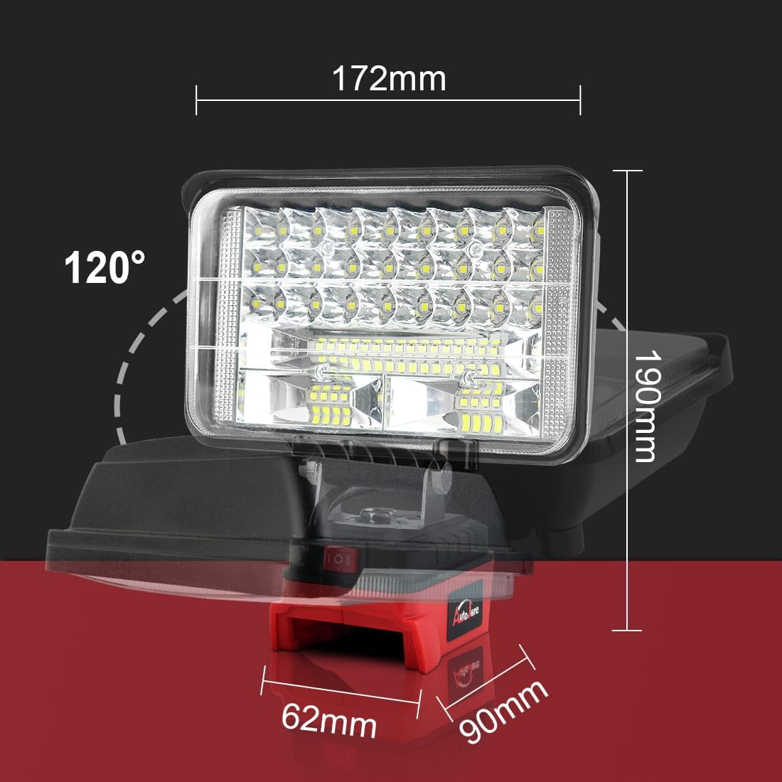 Akku-Lampe, 5 zoll mit USB