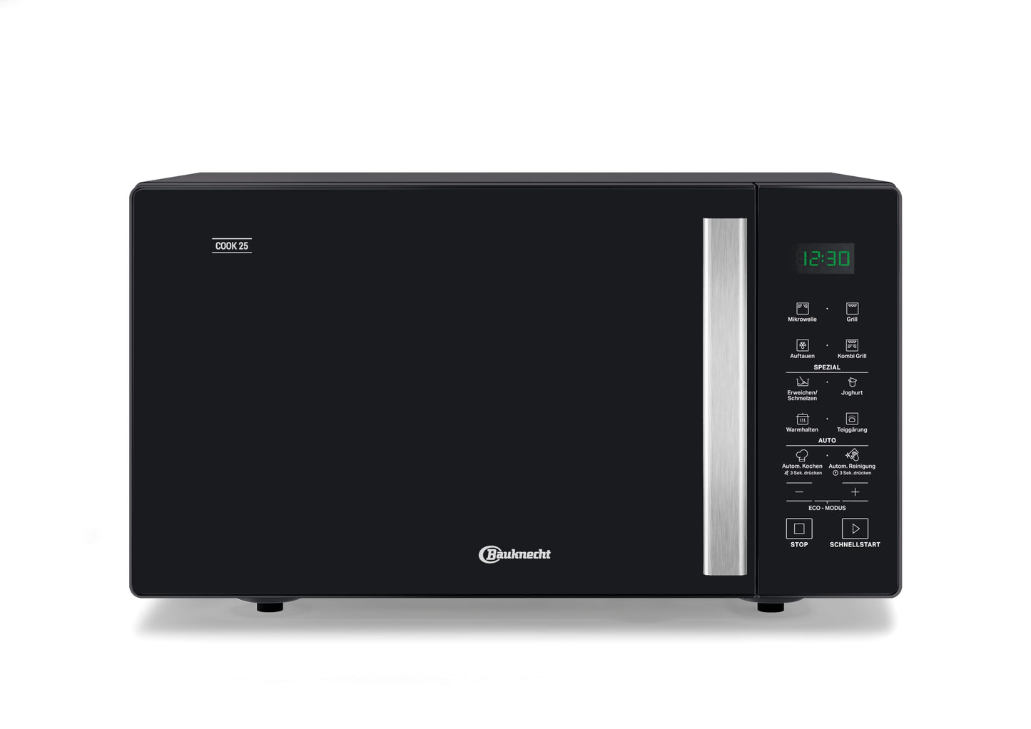 Mikrowelle MW 253 SM2, Grill-Mikrowelle 25 L Schwarzes Glas