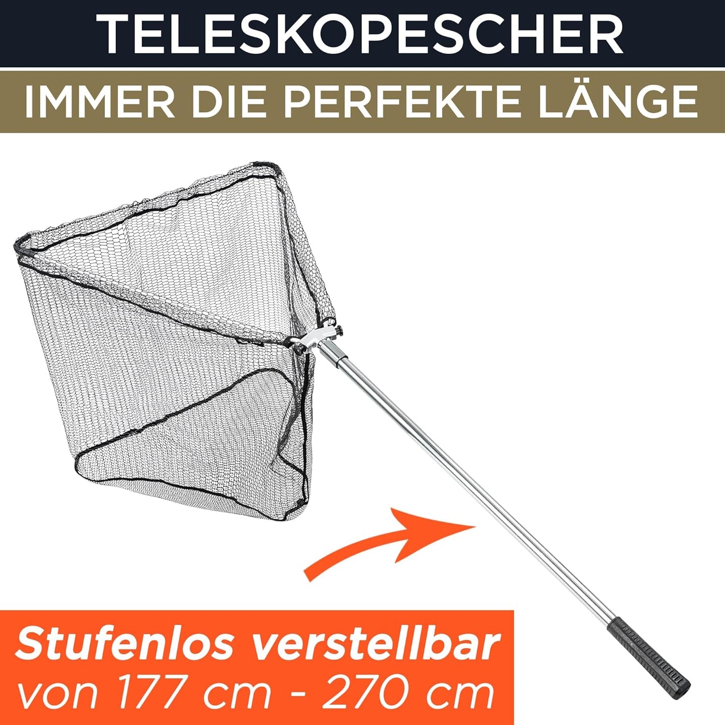 Kescher mit Hammerkopf, 270.0 Zentimeter