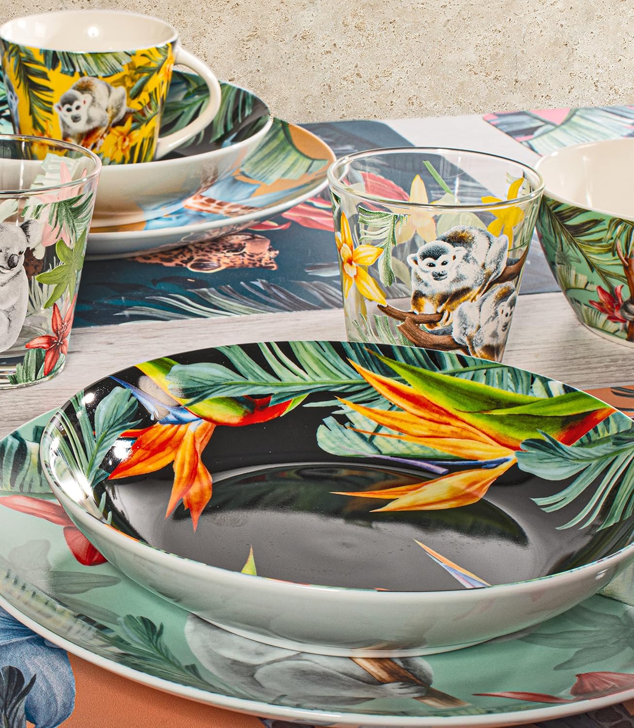 18-teilige Tellerservice, Coupé-Form, Linie Exotic