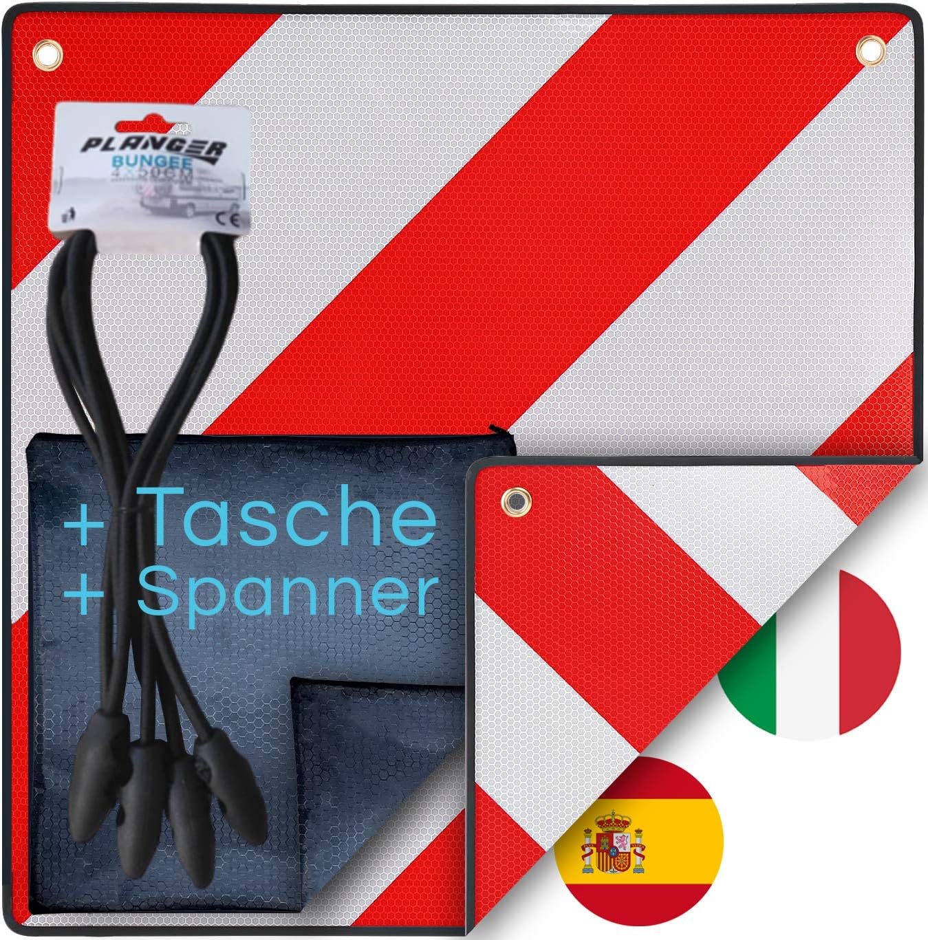 Warntafel Italien und Spanien, IT & ES (2in1) IT & ES (2in1) + Spanner + Tasche