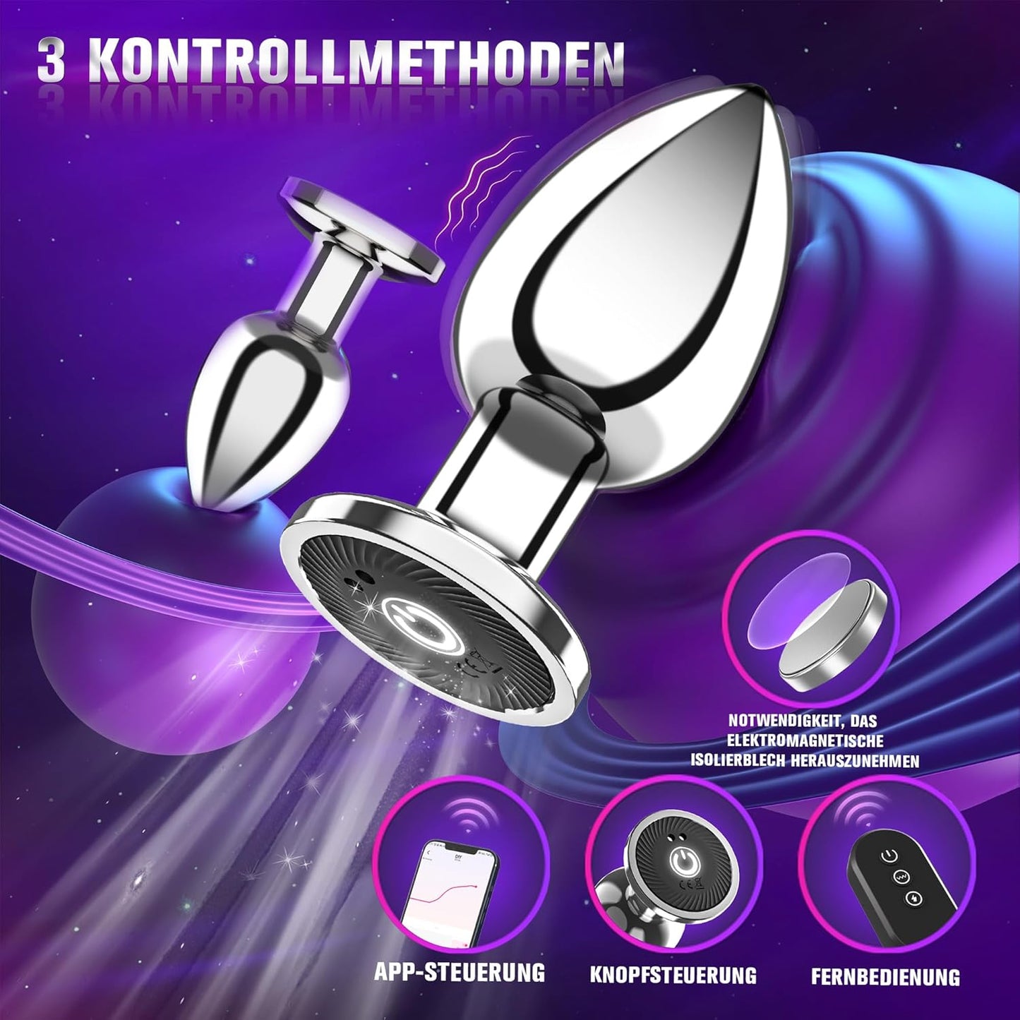 App-gesteuerter Analvibrator mit KI-Unterstützung, 61g