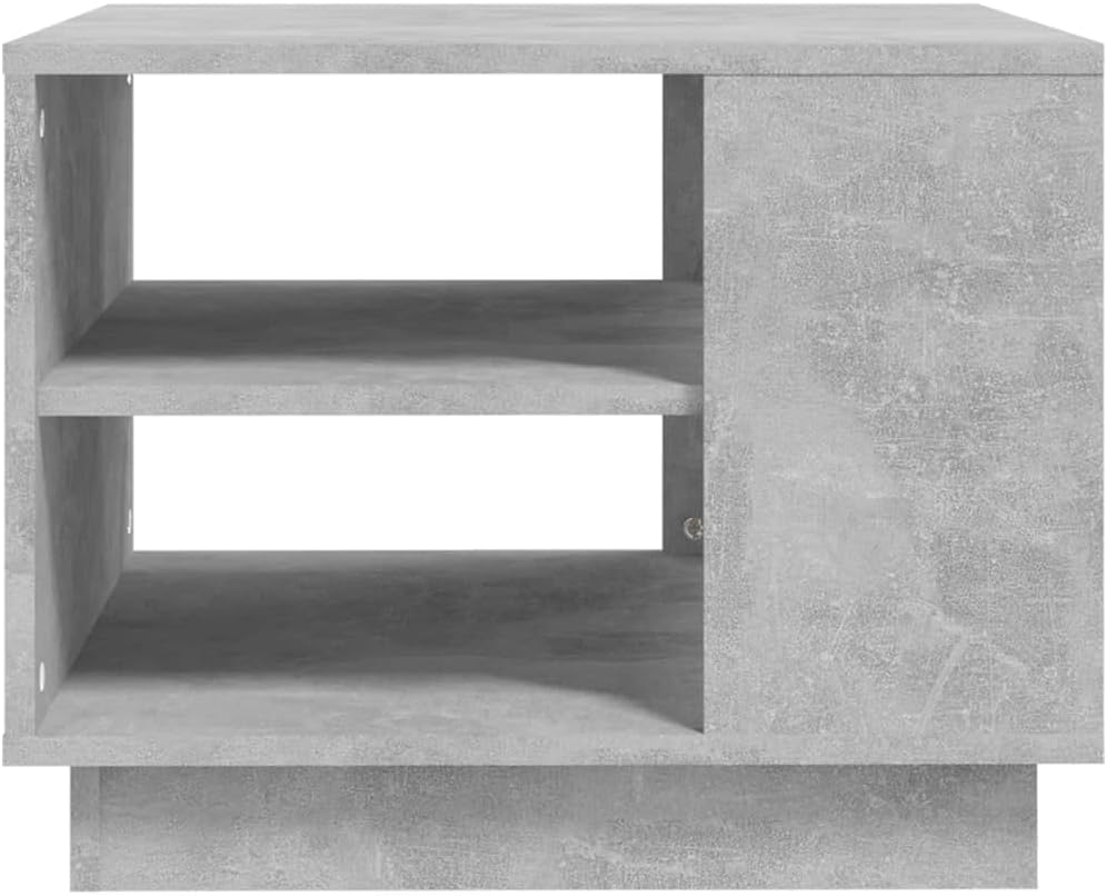 Couchtisch Stefan mit Schubladen, Betongrau 55 x 55 x 43 cm