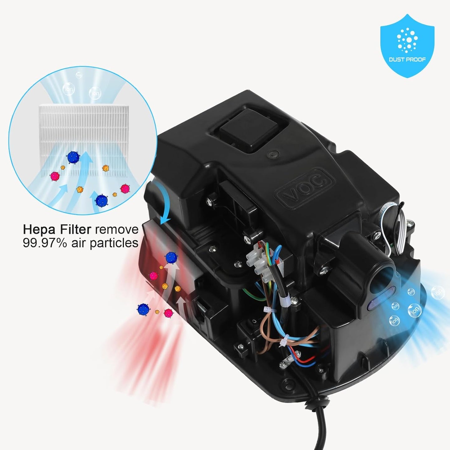 Elektrischer Händetrockner, Silber
