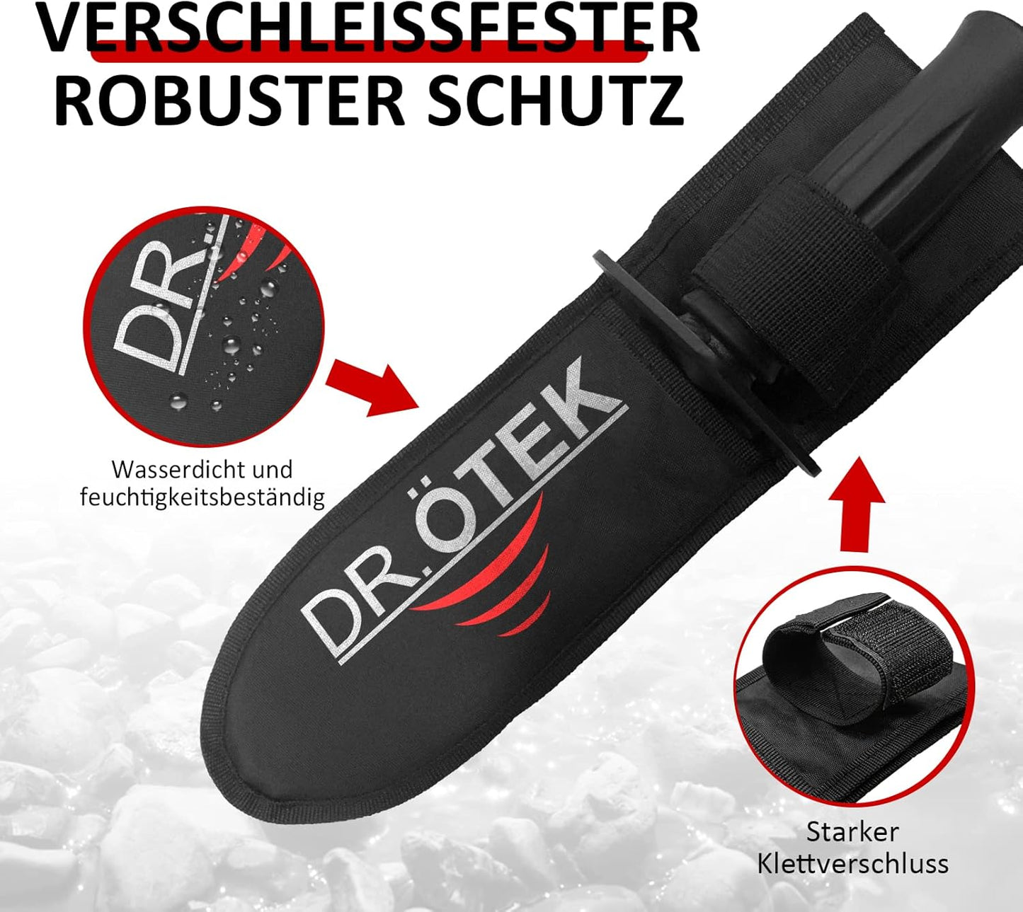Doppelt gezahnte Digger-Schaufel mit Messskala