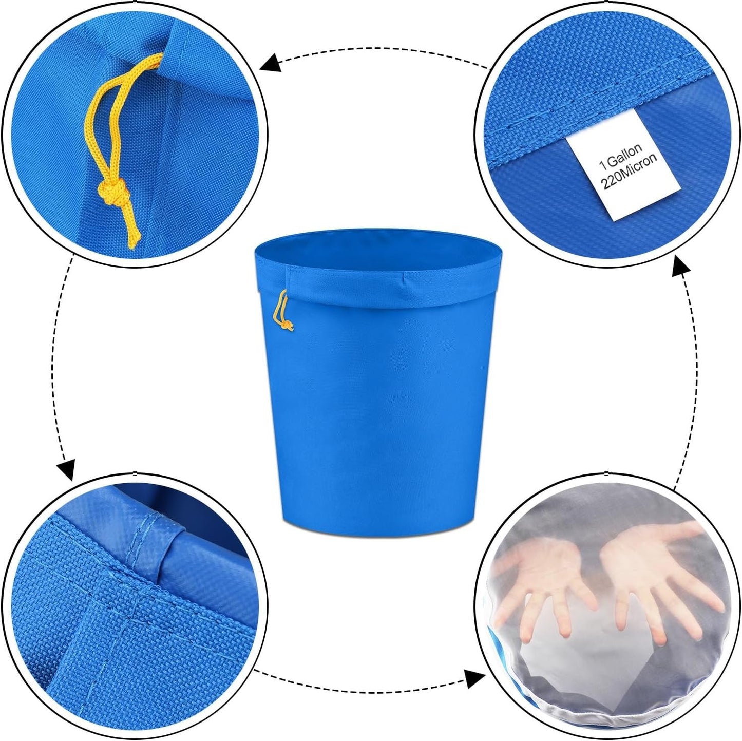 Bubble Bag Kräuterextraktion Set, 1 Gallonen 5 Beutel