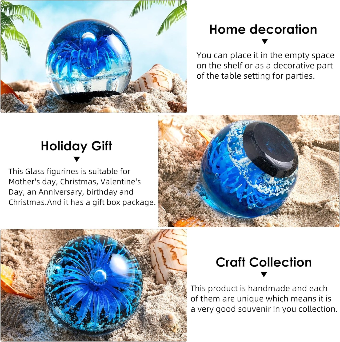 Briefbeschwerer, Glasstatuenball