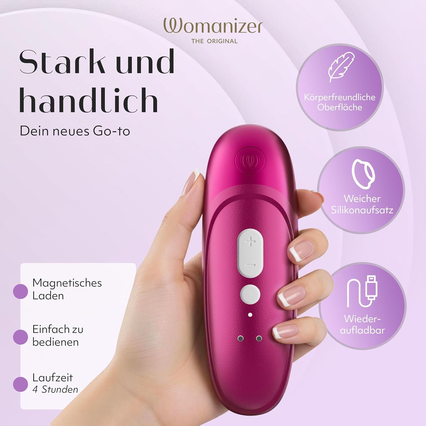 Pro Klitorisstimulator mit 11 Intensitätsstufen, Rosa