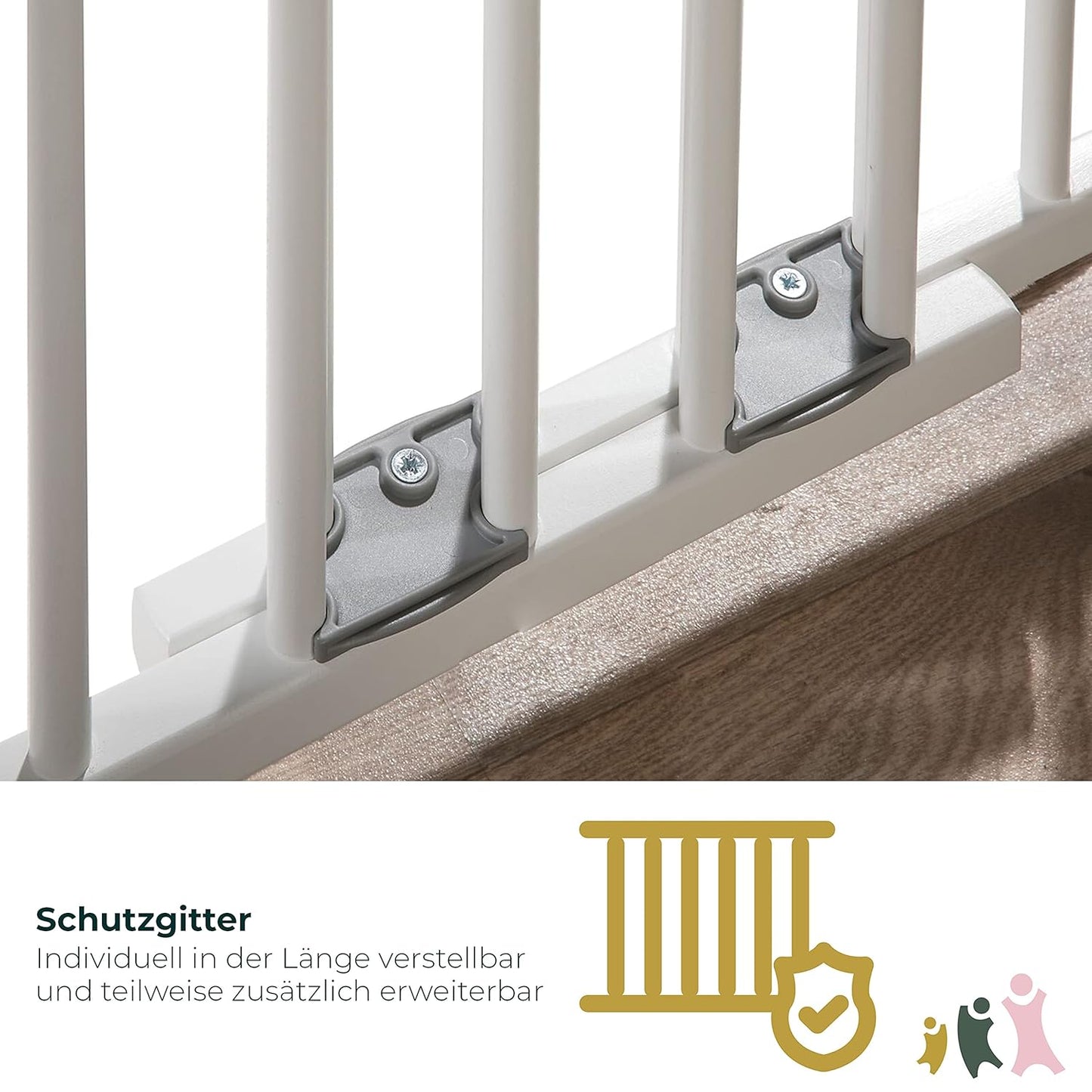 Türschutzgitter, Weiss, 86-133 cm
