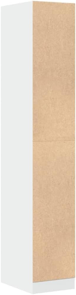 Apothekenschrank mit Schubladen aus Spanplatte, Weiß 30 x 41 x 174.5 cm