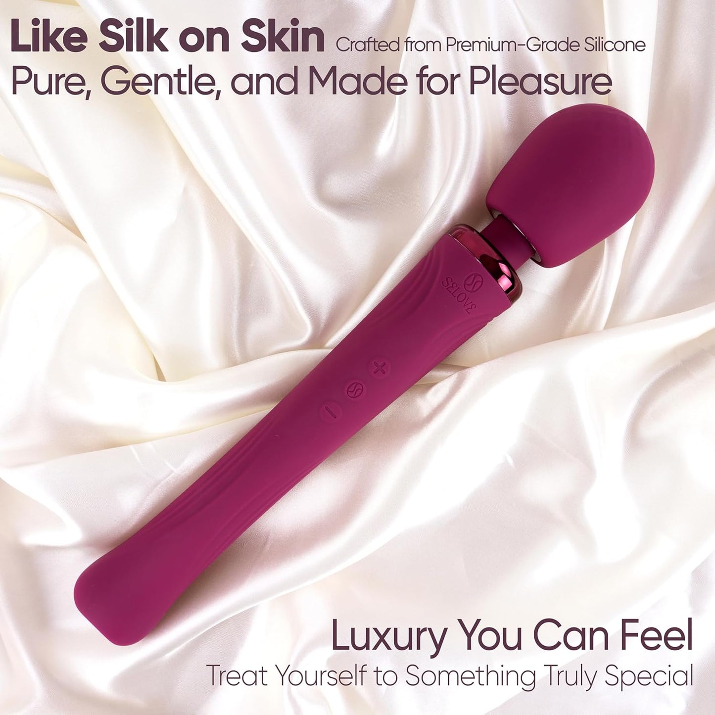 Vela Wand Massagestab mit flexiblem Hals, Deep Purple
