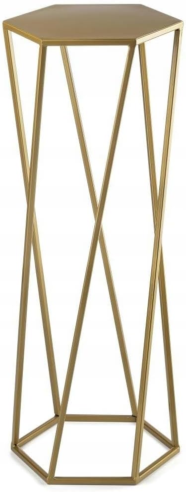 Sechseckiger Blumenständer, 70 cm Gold