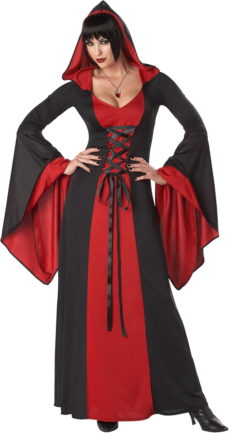 Hexen-Kleid mit Kapuze, S