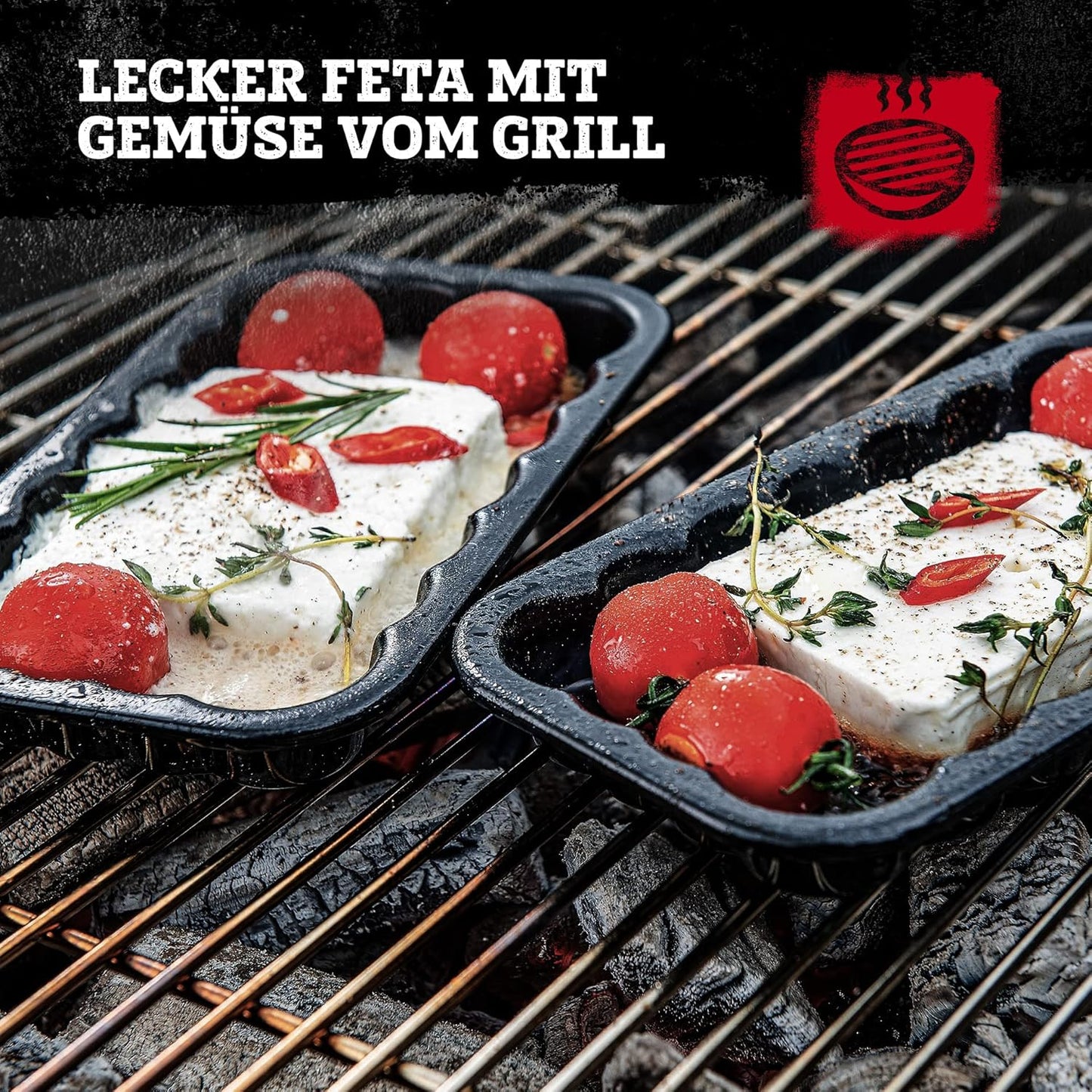 Grillschale aus Edelstahl, A: Einzel