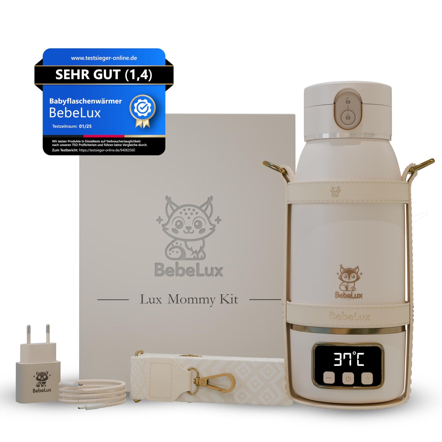 Babyflaschenwärmer & Sterilisator, Beige LUX MOM KIT