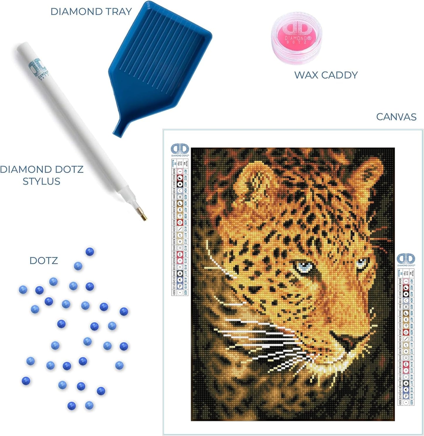 Diamond Dotz – Leopardenporträt für Erwachsene