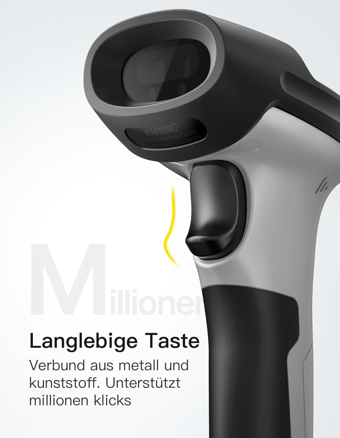 BCST-72 Barcode-Scanner 2D Bluetooth, kabellos mit AI APP & SDK, Grau