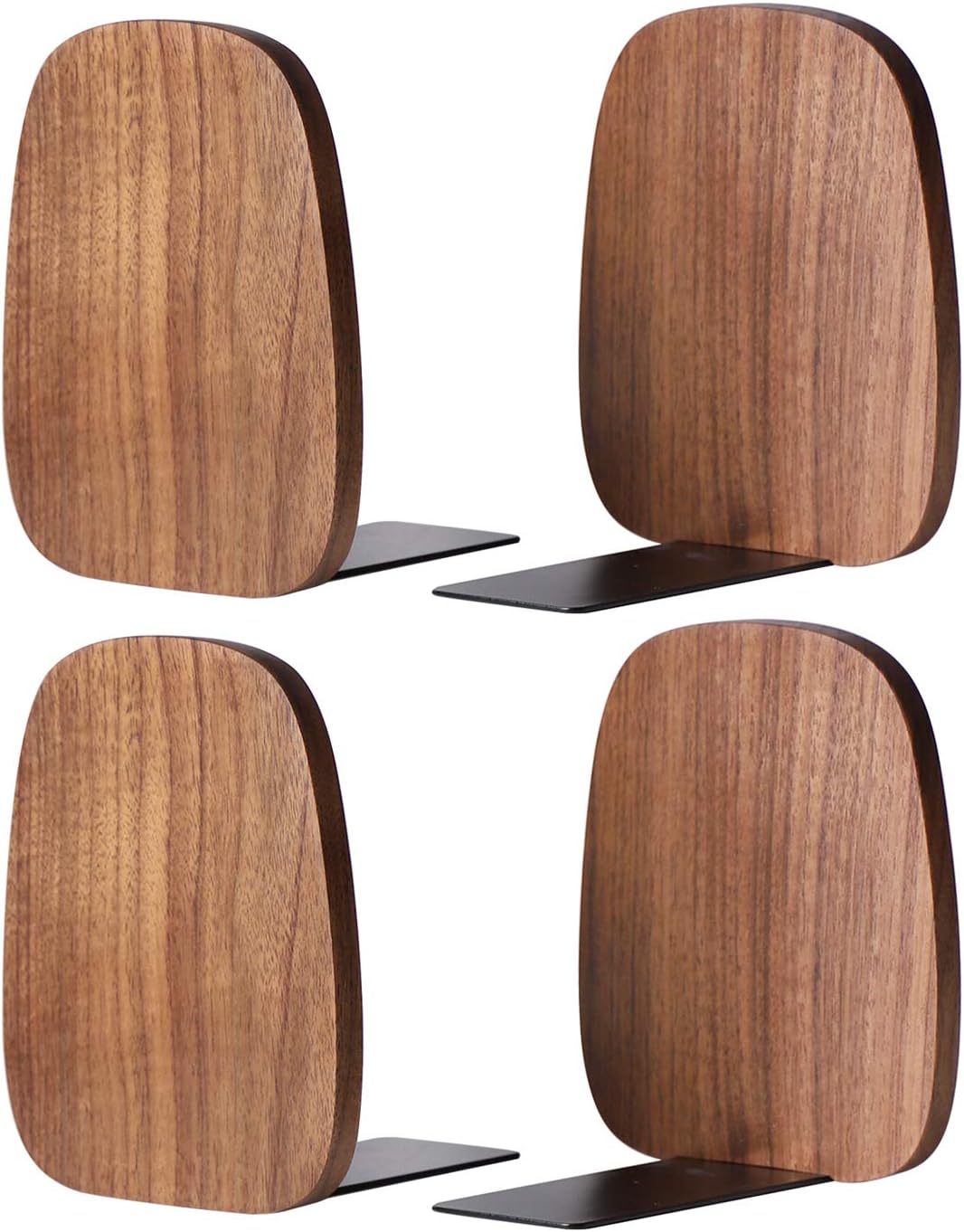 Buchstützen, 2 Paare, oval Walnussholz