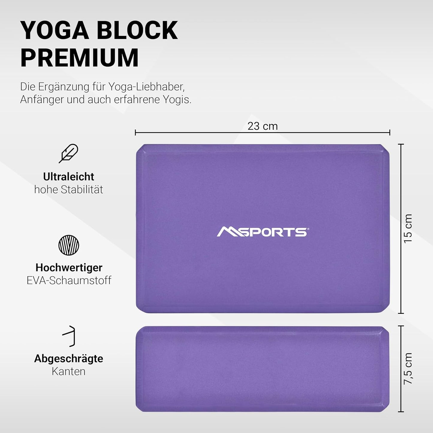 2er-Pack Yogablock, Lavendel 2x Yogablöcke