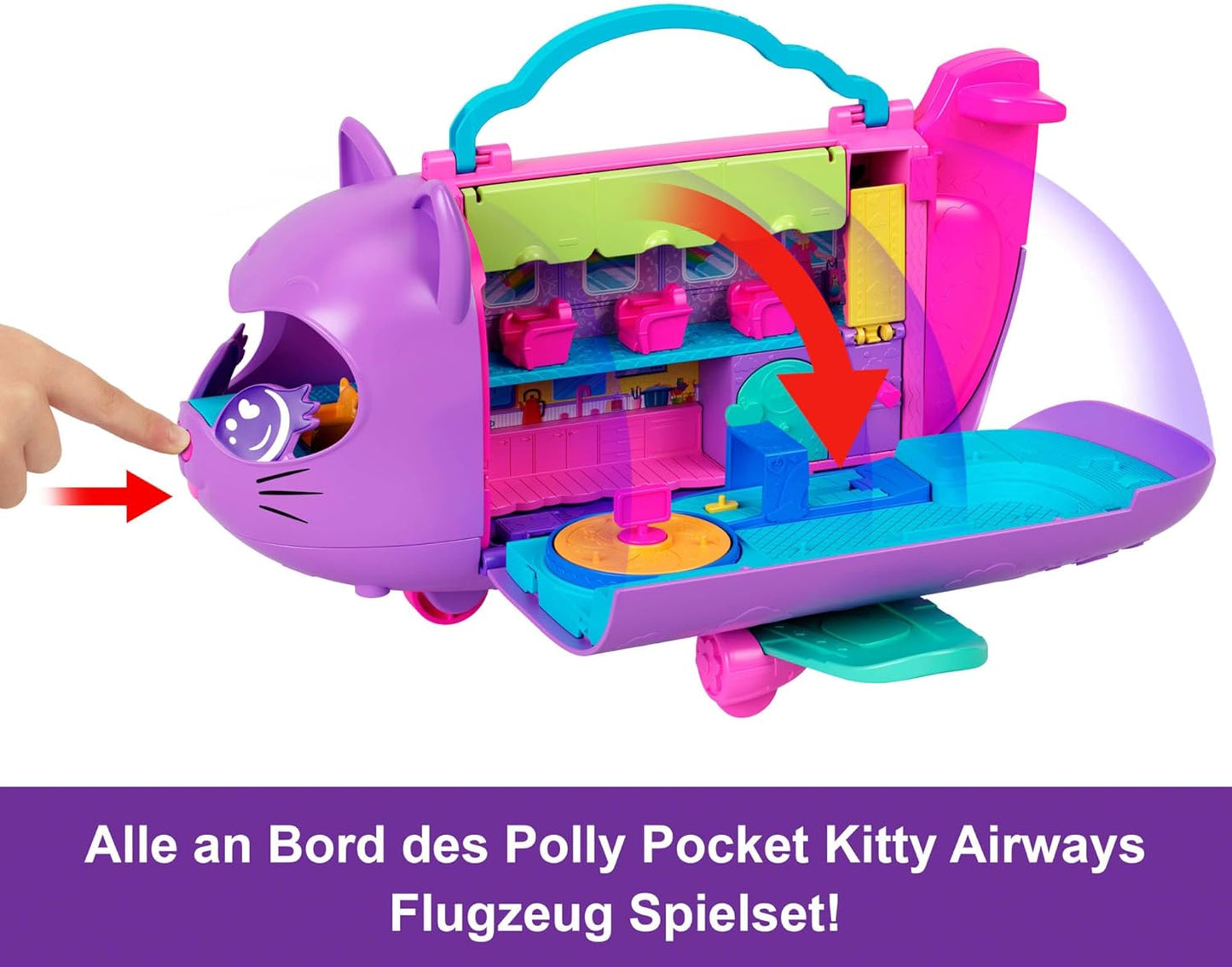 Kitty Airways Spielset, Cabrio-flugzeug für Kätzchen