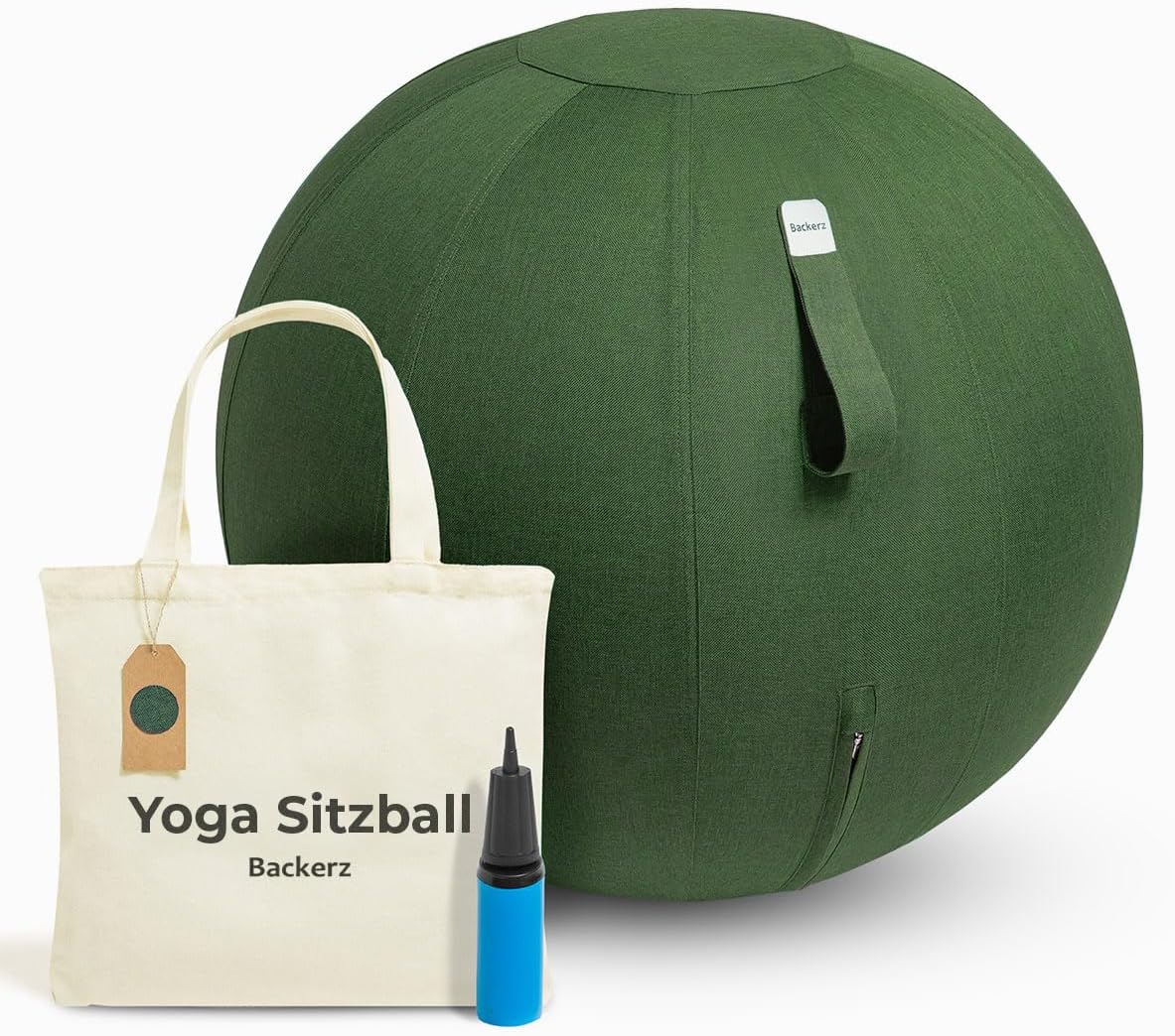 Ergonomischer Sitzball, 75 cm Olivgrün