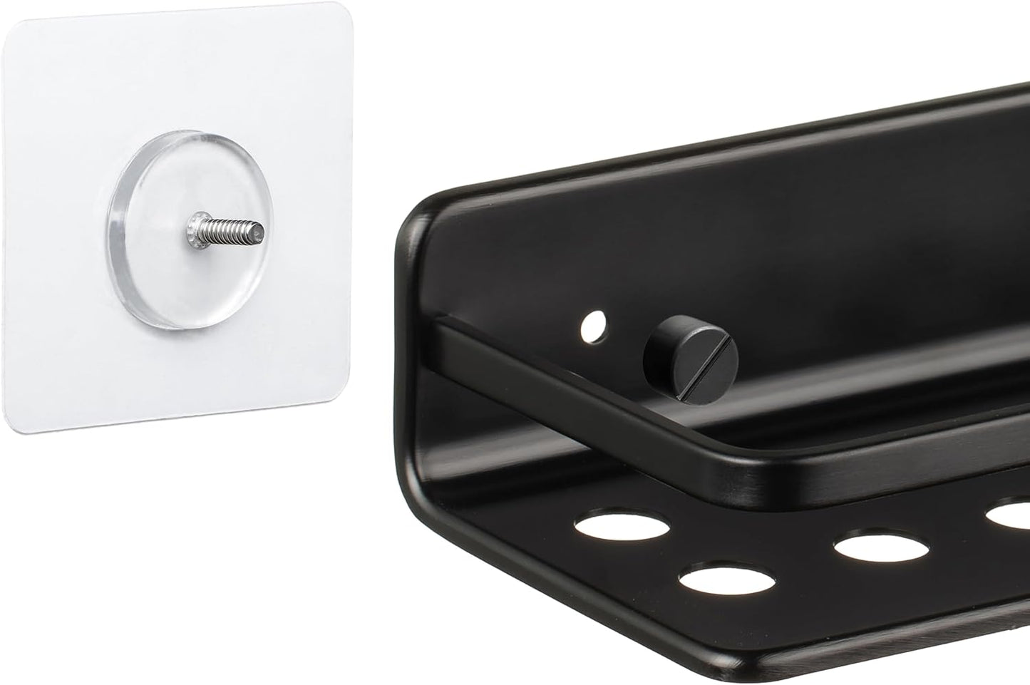Duschablage, Schwarz - Eck - Duschkorb ohne Bohren