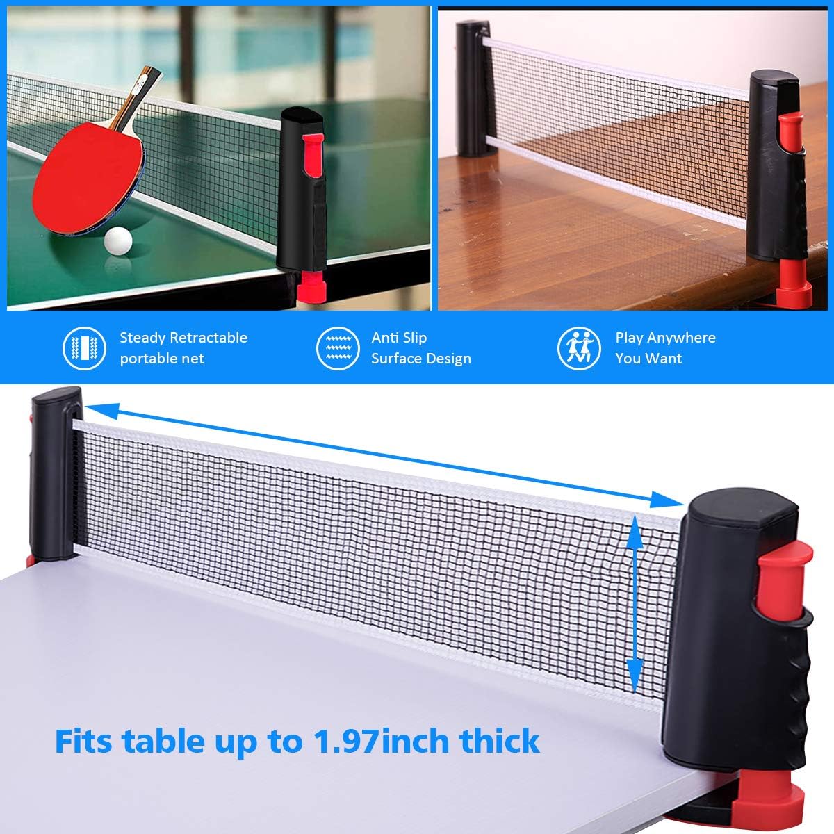 Tischtennis Set, Schwarz