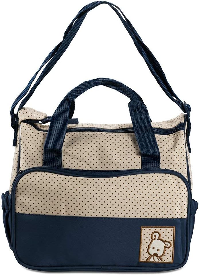 5-teiliges Wickeltaschen-Set, Blau