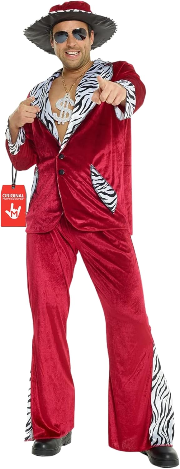 70er Jahre Pimp Kostüm für Herren, XL