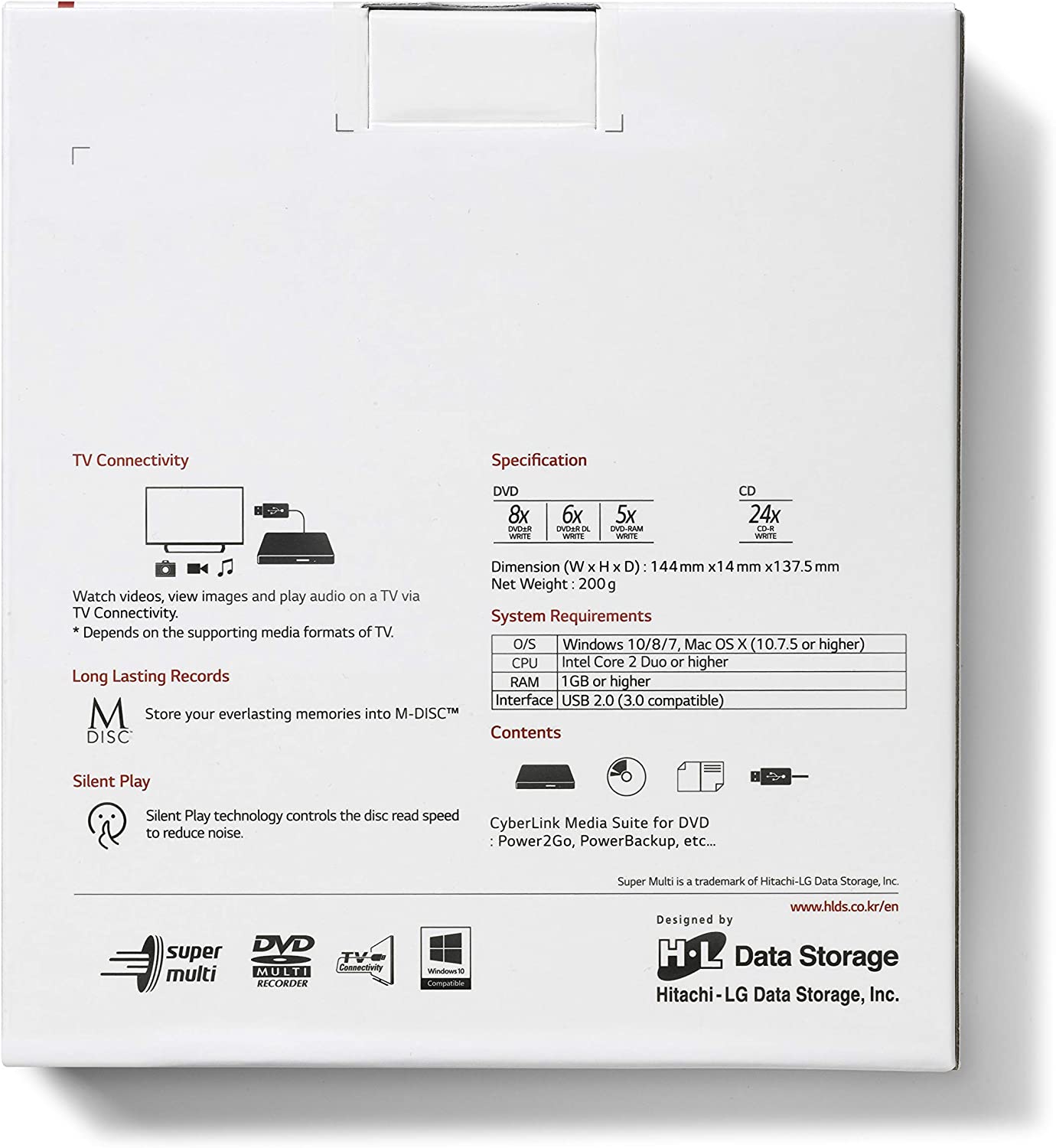 GP60NS60 SLIM, externer DVD-Brenner