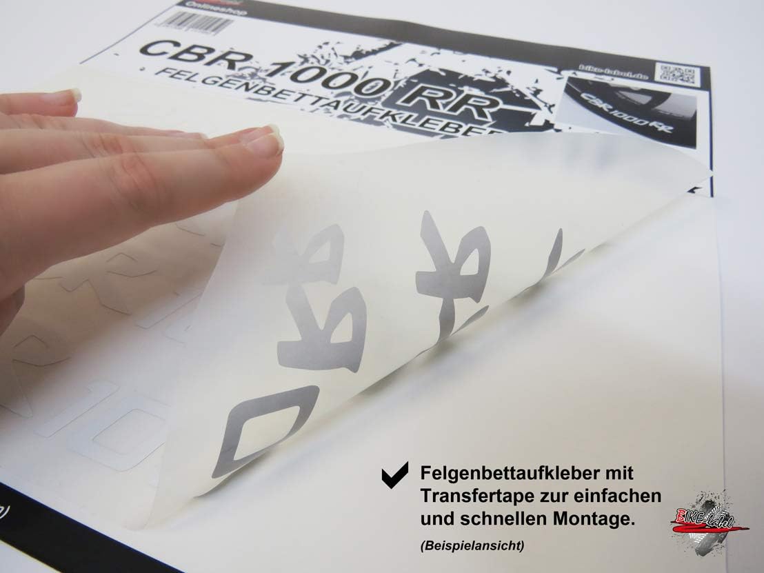 Felgenbett Aufkleber für KTM 125 Duke, 125 Duke - schwarz / weiß