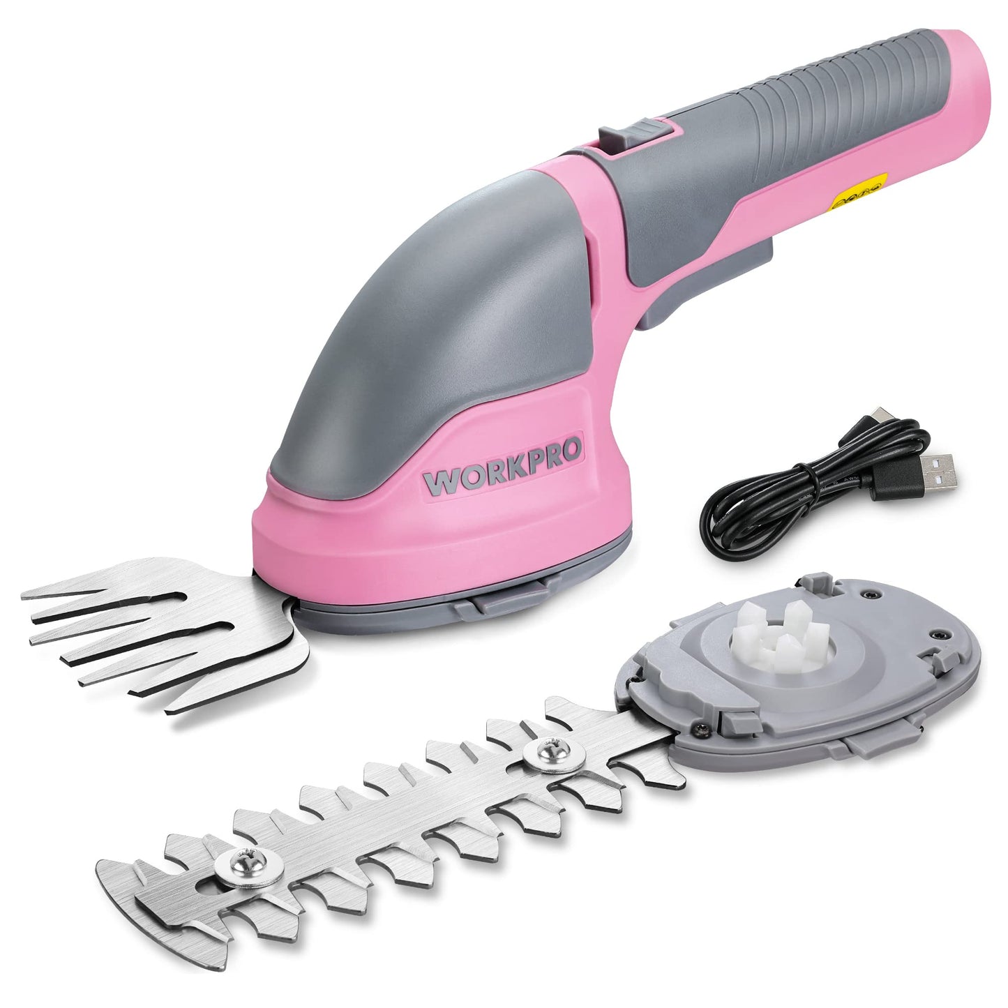 2-in-1 Akku-Heckenschere, Rosa