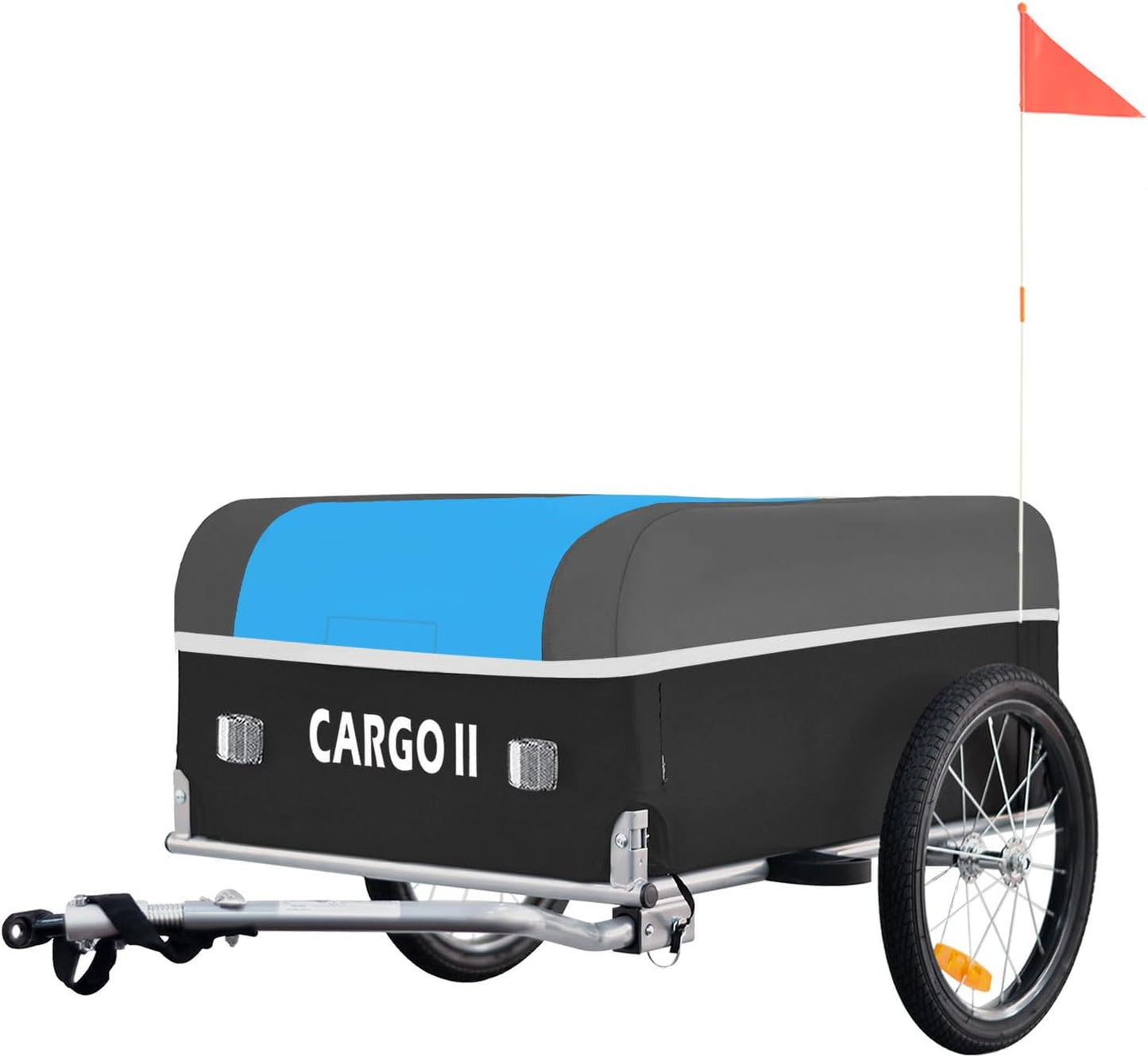 Fahrrad-Lastenanhänger Cargo II, klappbar, 130L Volumen, Blau