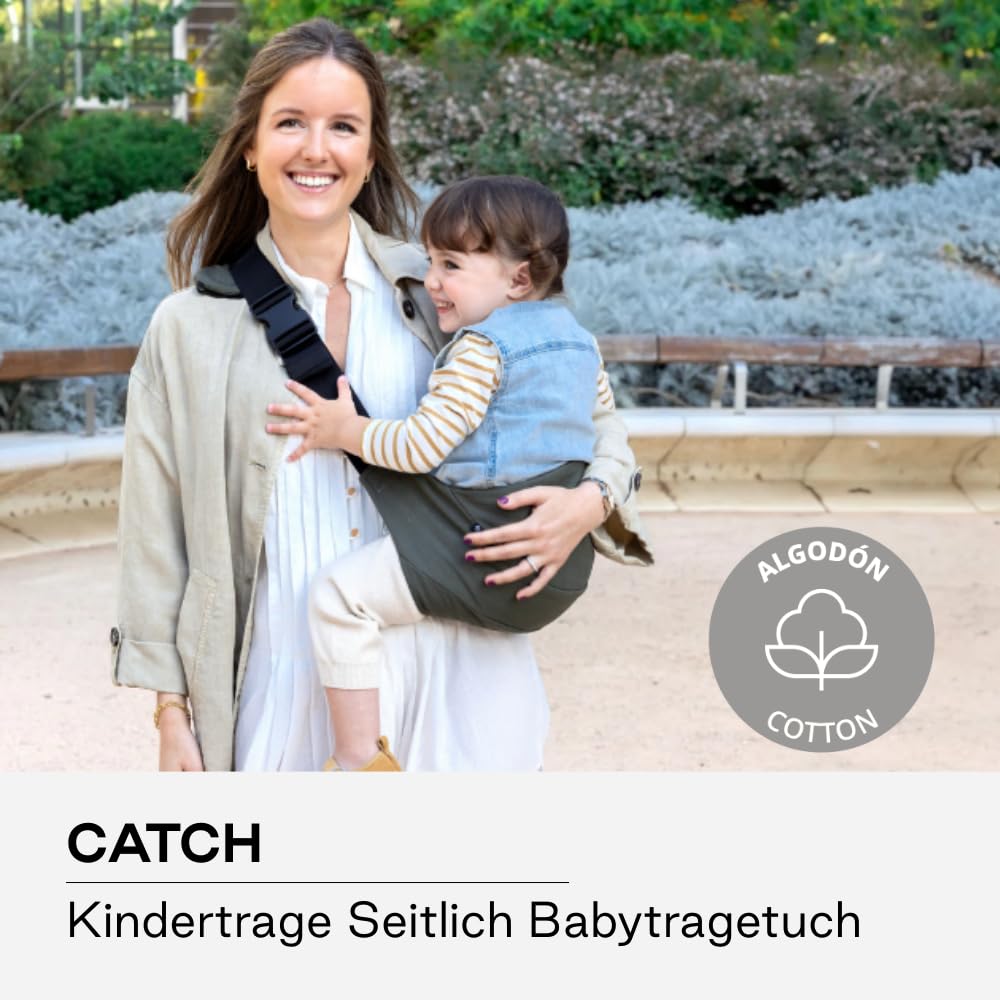 Ergonomisches Babytragetuch, verstellbar und rutschfest, Grau