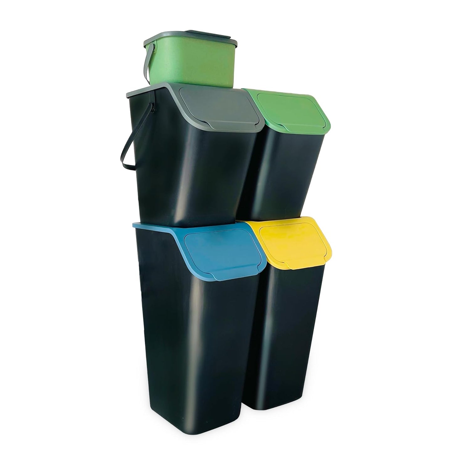 5er-Pack Mülltrennsystem, 2 x 35L + 2 x 25L + 1 x 4,5L